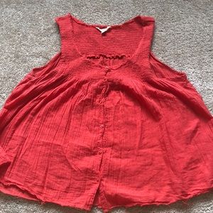 Boho inspired button down tank